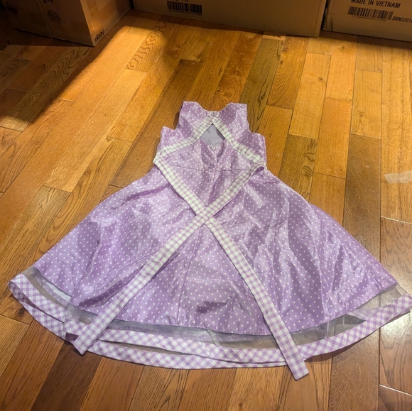 Girls Size 6 Purple with White Polka dots Jona Michelle Dress, BN no tags - Picture 4 of 7